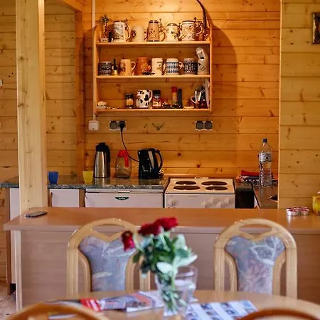 Ferienhaus Drewniany Dom Z Pieknym Ogrodem